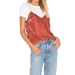 L’academie pink velvet cami - size XS